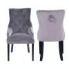 Annabelle Velvet Dining Chairs - Set Of 2 - Grey