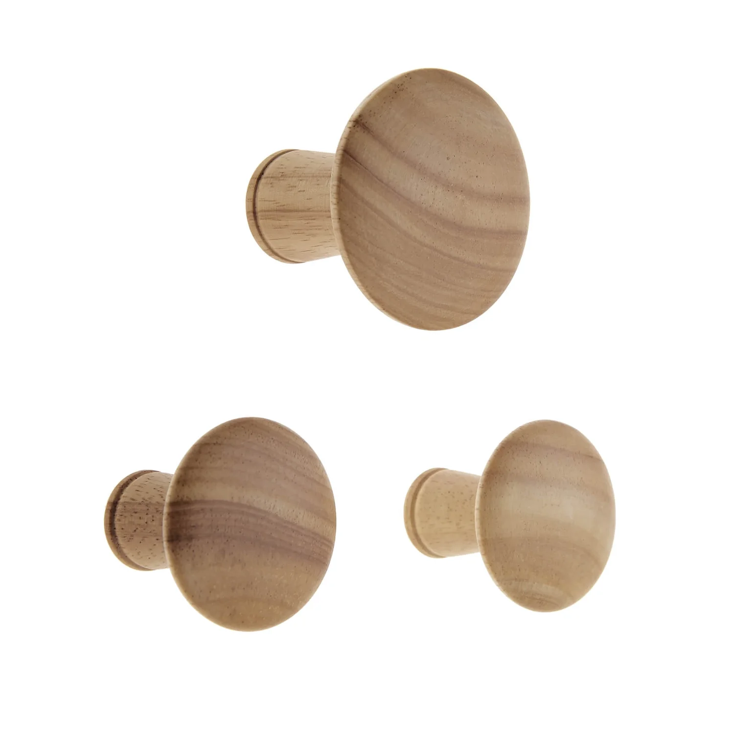 Wood Dots Hook Set - Oak Effect 1 Wood Dots Hook Set - Oak Effect