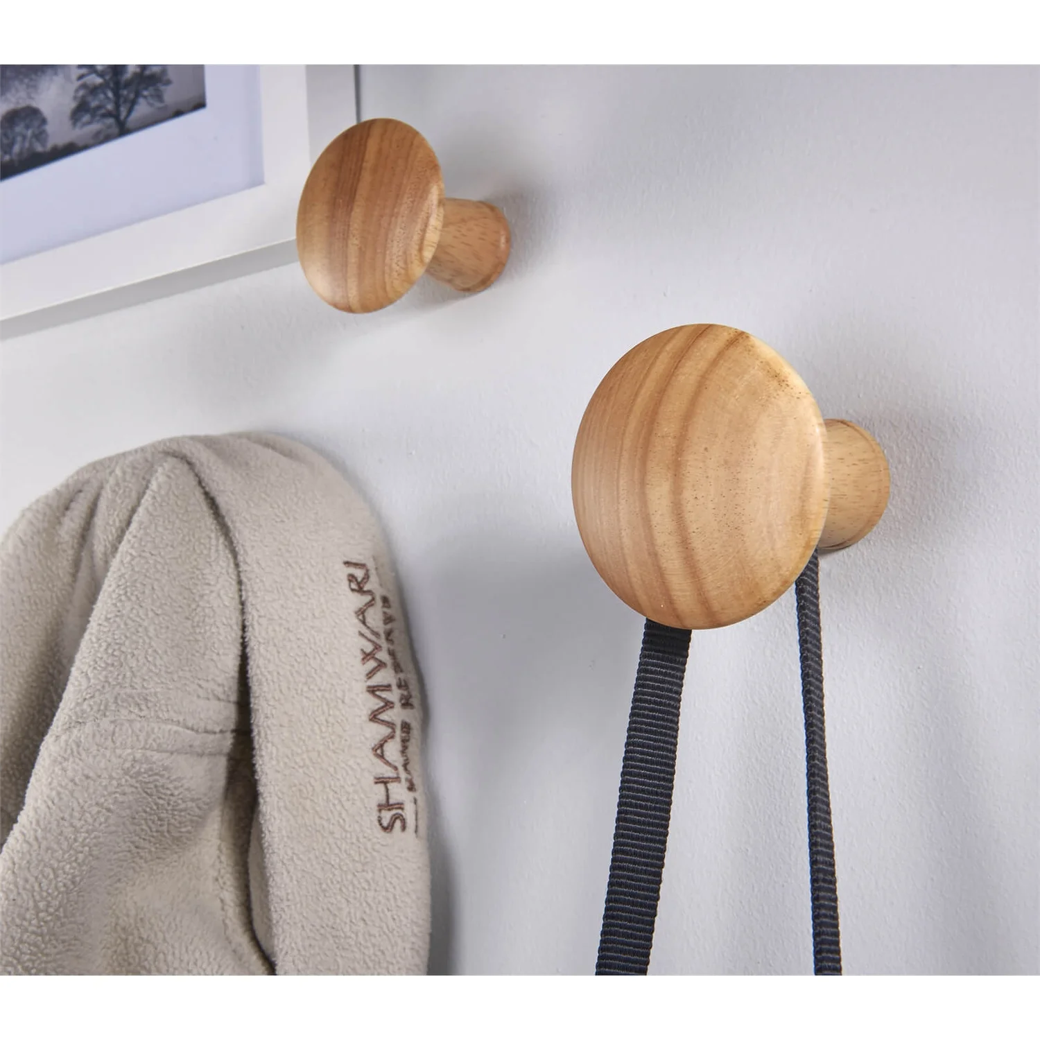 Wood Dots Hook Set - Oak Effect 2 Wood Dots Hook Set - Oak Effect - Image 2