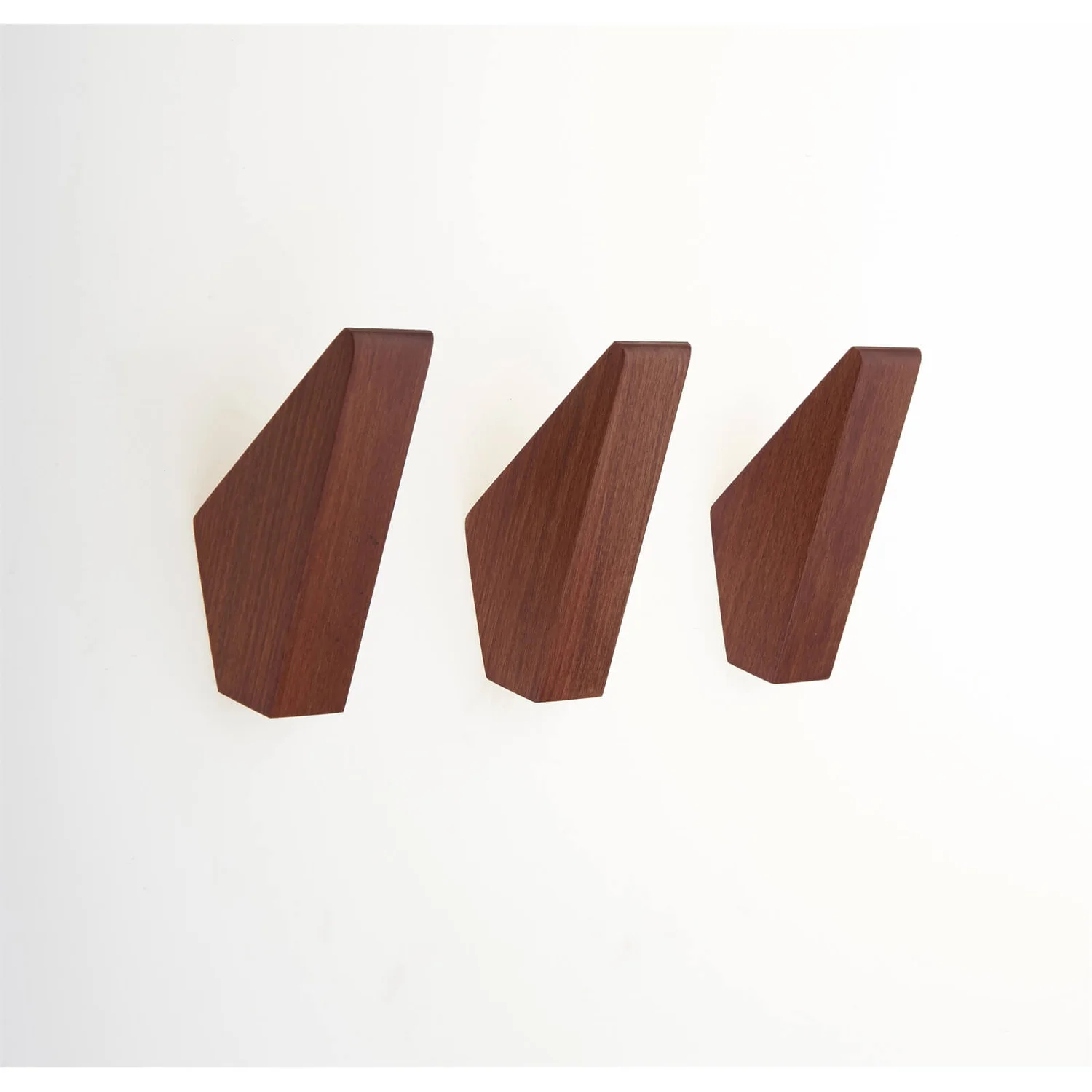 Wooden Hook Set - Walnut Effect 1 Wooden Hook Set - Walnut Effect