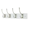 4 Victorian Satin Nickel Hooks On White Bloc Board