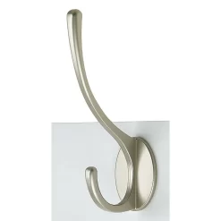 6 Victorian Satin Nickel Hooks On White Bloc Board -Furniture Sale Store 12839295 4854964414493831