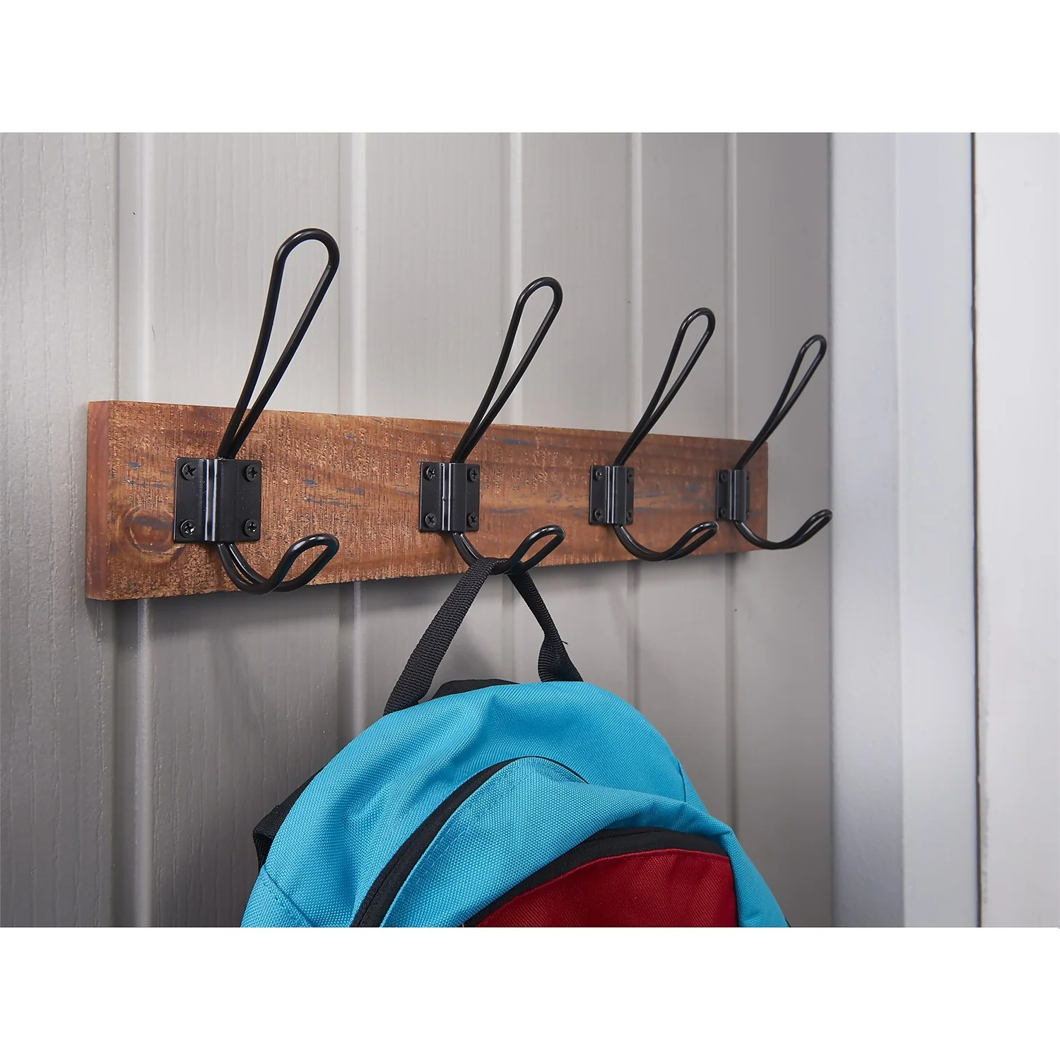 4 Black Wire Hook On Antique Board 2 4 Black Wire Hook On Antique Board - Image 2