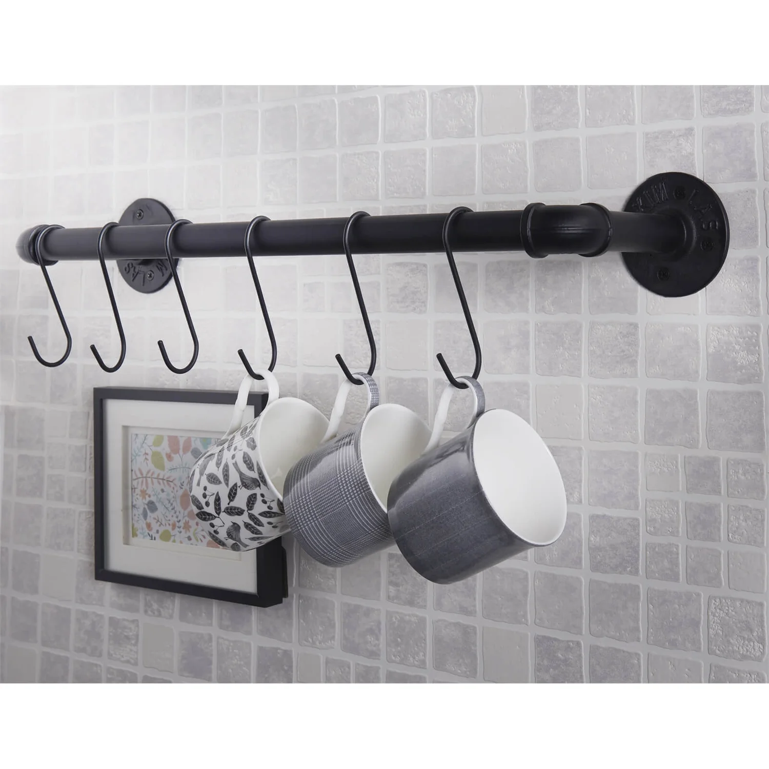 Industrial Pipe Rail With 'S' Hooks 3 Industrial Pipe Rail With 'S' Hooks - Image 3