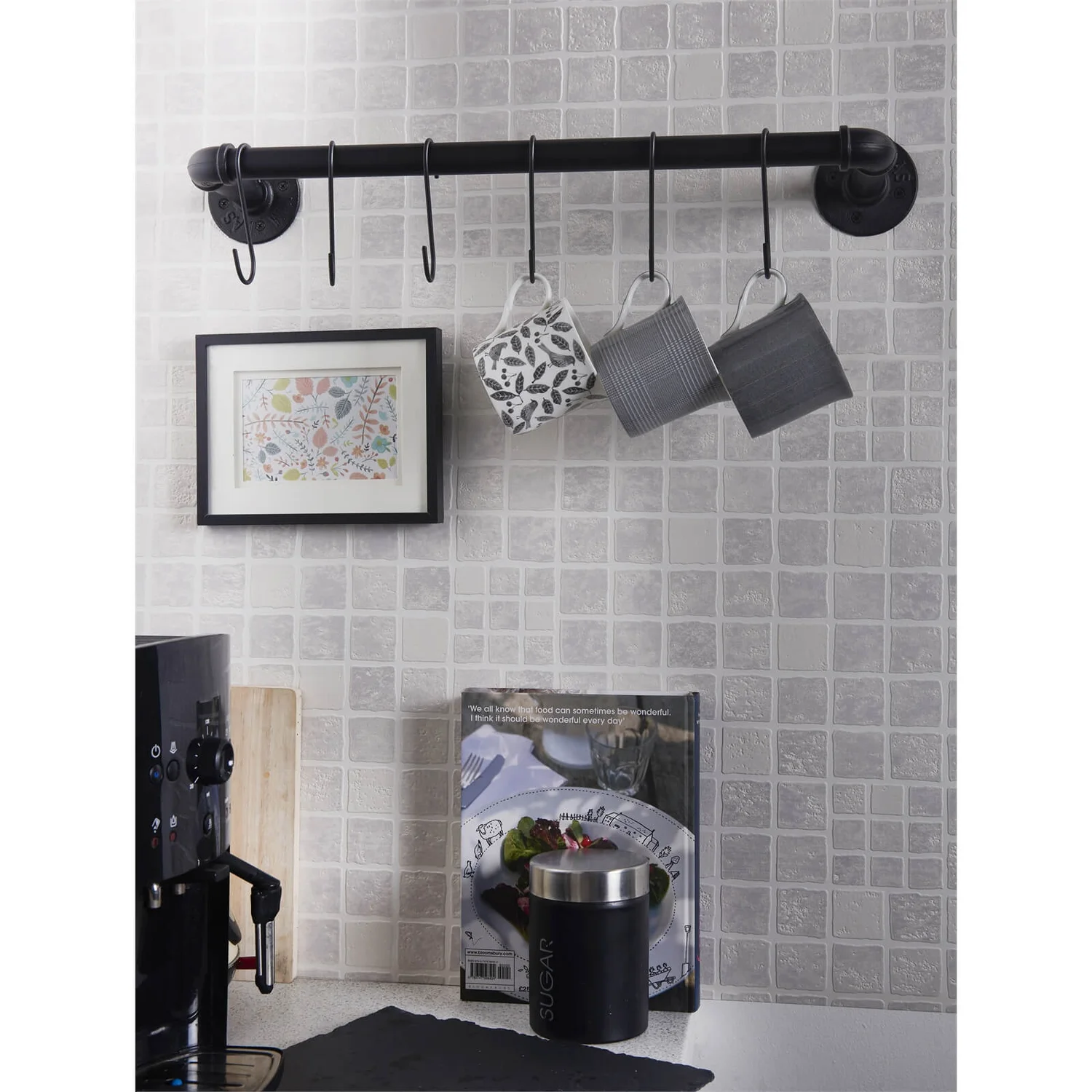 Industrial Pipe Rail With 'S' Hooks 2 Industrial Pipe Rail With 'S' Hooks - Image 2