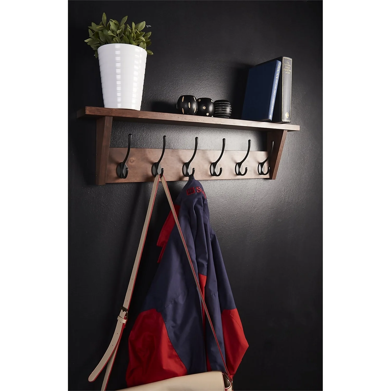 6 Black Victorian Hook On Shelf Combo 2 6 Black Victorian Hook On Shelf Combo - Image 2