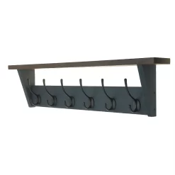 6 Black Victorian Hook On Grey Shelf Combo