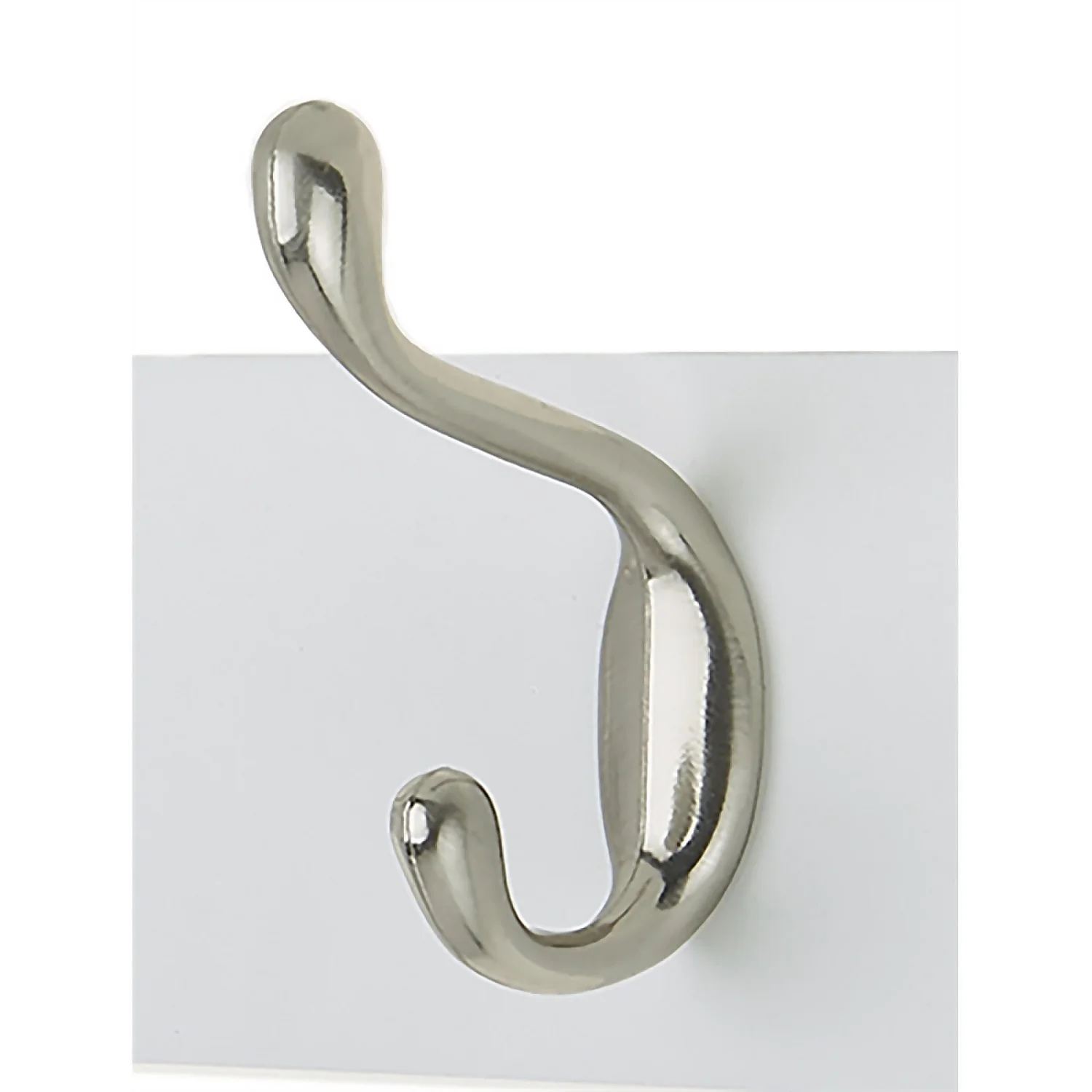 4 Coat Satin Nickel Hooks On White Shelf Combo 4 4 Coat Satin Nickel Hooks On White Shelf Combo - Image 4