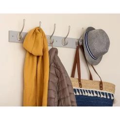 6 Victorian Satin Nickel Hooks On Dove Bloc Board -Furniture Sale Store 12839446 1014845861434472