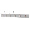 6 Victorian Satin Nickel Hooks On Dove Bloc Board