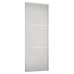 Linear Sliding Wardrobe Door 3 Panel White With White Frame (W)914mm