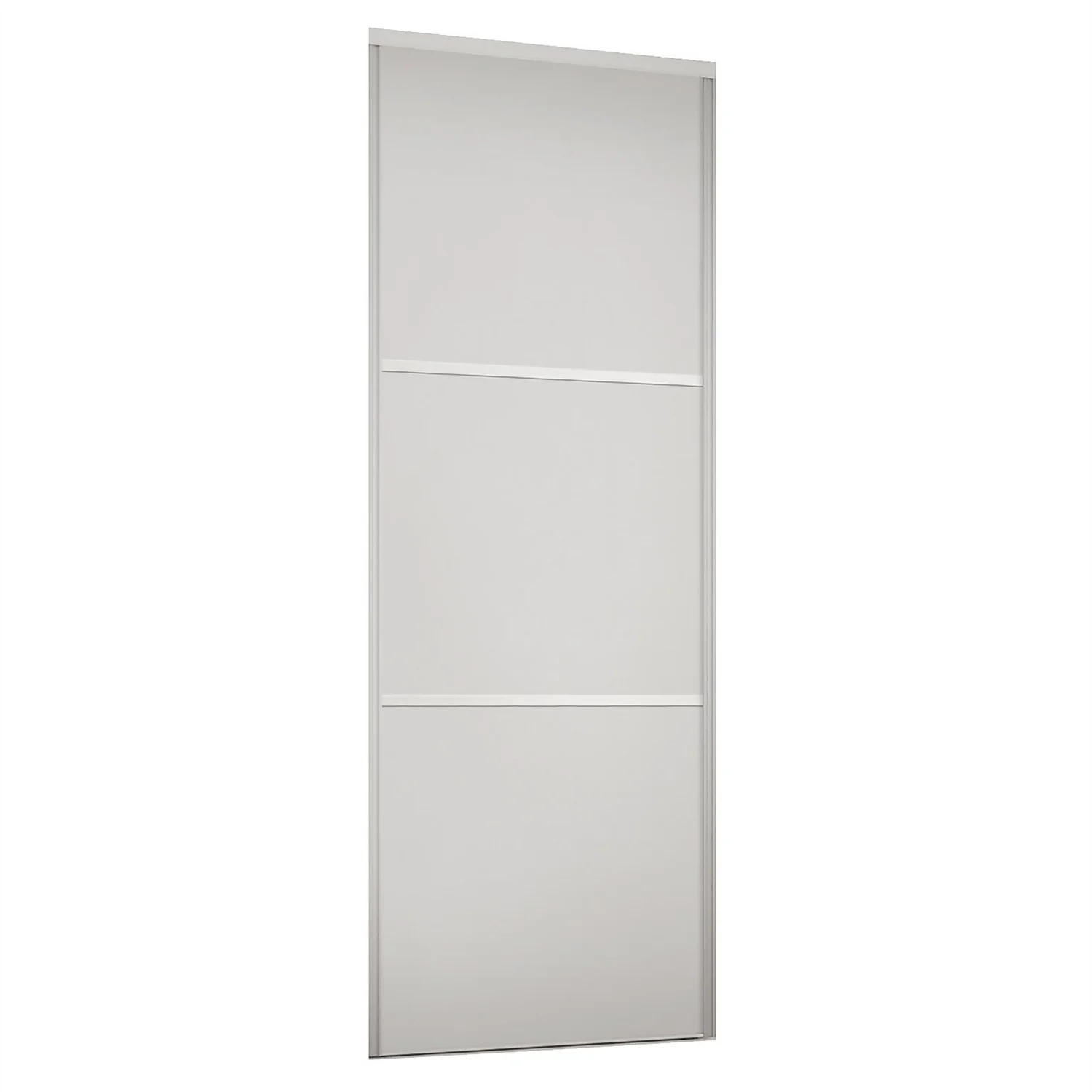Linear Sliding Wardrobe Door 3 Panel White With White Frame (W)914mm 1 Linear Sliding Wardrobe Door 3 Panel White With White Frame (W)914mm