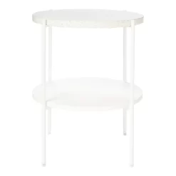 Solna Terrazo Side Table - White -Furniture Sale Store 12876028 1984886270350092