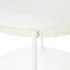 Solna Terrazo Side Table - White -Furniture Sale Store 12876028 7984886270428389