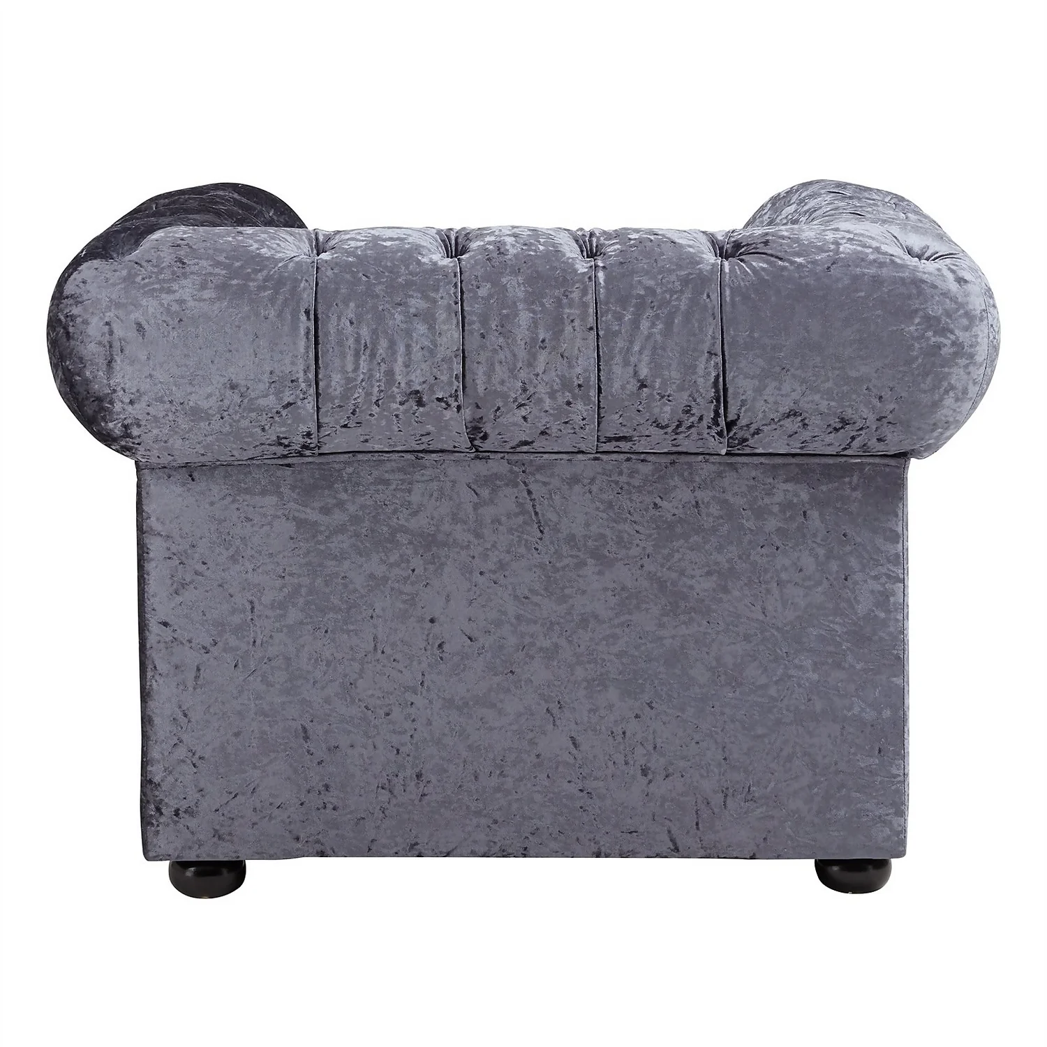 Chesterfield Crushed Velvet Armchair - Petrol Blue 5 Chesterfield Crushed Velvet Armchair - Petrol Blue - Image 5