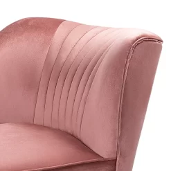 Lara Luxury Velvet Chaise Longue - Rose -Furniture Sale Store 12882857 1504949009867520
