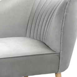 Lara Luxury Velvet Chaise Longue - Silver -Furniture Sale Store 12882862 4144949010227229