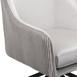 Pia Pleat Swivel Chair - Silver -Furniture Sale Store 12882871 1104887373158504