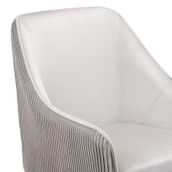 Pia Pleat Swivel Chair - Silver -Furniture Sale Store 12882871 1784887373126236