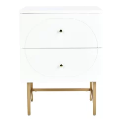 House Beautiful Taylor 2 Drawer Bedside Table - White -Furniture Sale Store 12886096 1594862228071089