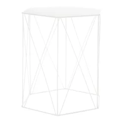 Hex Side Table Set Of 2 White -Furniture Sale Store 12888151 2014947208431936