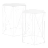 Hex Side Table Set Of 2 White