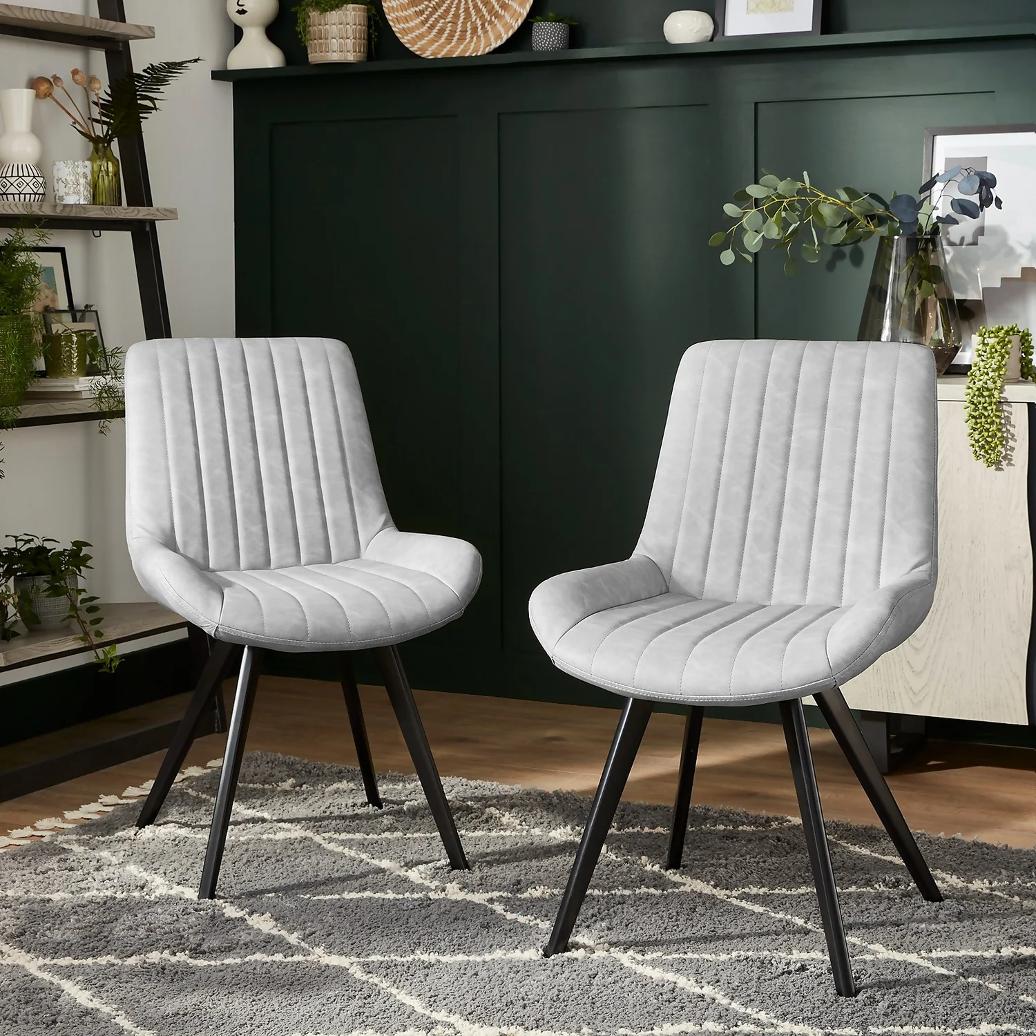 Dalston Dining Chair - Set Of 2 - Silver 3 Dalston Dining Chair - Set Of 2 - Silver - Image 3