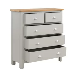 Norbury 5 Drawer Chest - Grey -Furniture Sale Store 12940860 1794873335596415