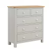 Norbury 5 Drawer Chest - Grey