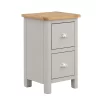 Norbury 2 Drawer Bedside Table - Grey