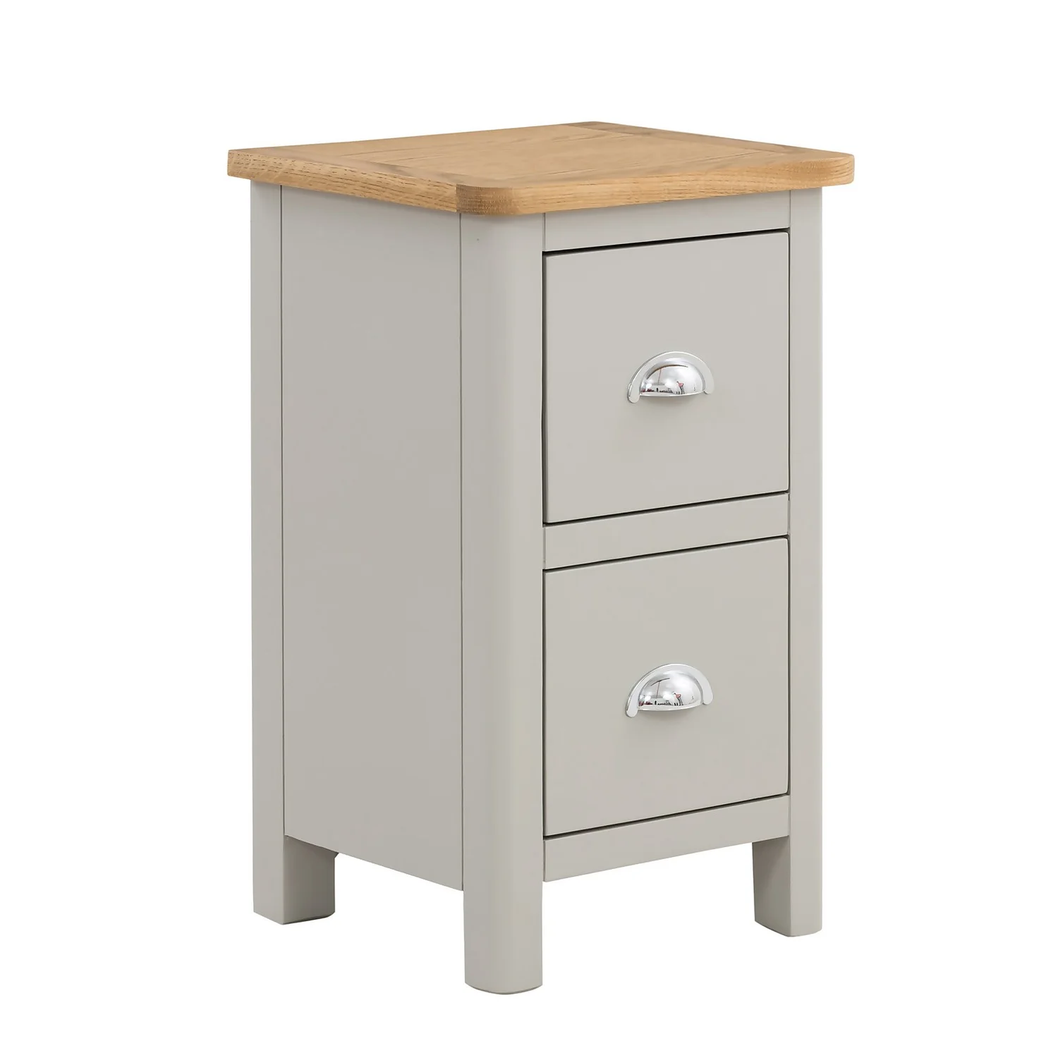 Norbury 2 Drawer Bedside Table - Grey 1 Norbury 2 Drawer Bedside Table - Grey