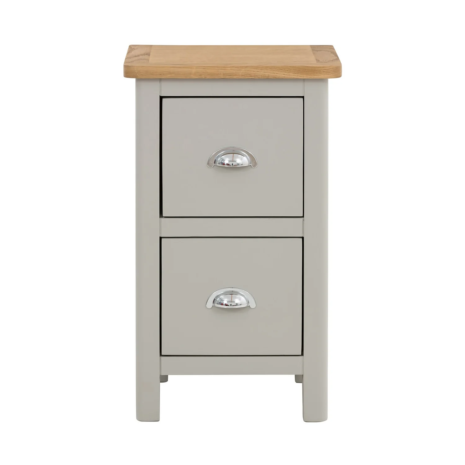 Norbury 2 Drawer Bedside Table - Grey 3 Norbury 2 Drawer Bedside Table - Grey - Image 3