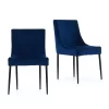 Ava Velvet Dining Chair - Set Of 2 - Navy