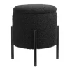Tori Boucle Footstool - Black