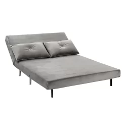 Freya Velvet Folding Sofa Bed - Grey -Furniture Sale Store 13222764 1194933444598958