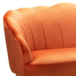 Sophia Scallop Occasional Sofa - Burnt Orange -Furniture Sale Store 13222766 2724920057656550