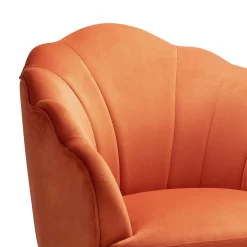 Sophia Scallop Occasional Chair - Burnt Orange -Furniture Sale Store 13222770 7244920057687963