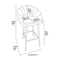 Margot Bar Stool - Black -Furniture Sale Store 13222775 1355018741143179