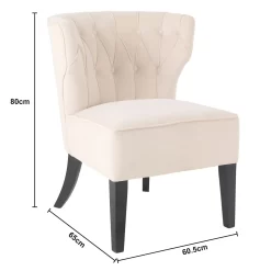 Sadie Velvet Accent Chair - Ivory -Furniture Sale Store 13223762 1644927512217629