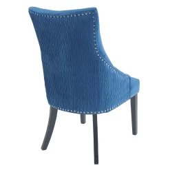 Annabelle Pleated Back Velvet Dining Chairs - Set Of 2 - Navy -Furniture Sale Store 13223766 1334926477047184