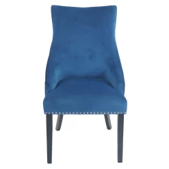 Annabelle Pleated Back Velvet Dining Chairs - Set Of 2 - Navy -Furniture Sale Store 13223766 2144926476902767