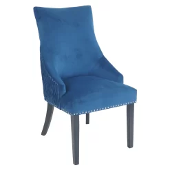 Annabelle Pleated Back Velvet Dining Chairs - Set Of 2 - Navy -Furniture Sale Store 13223766 6354926476878617