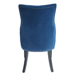 Annabelle Pleated Back Velvet Dining Chairs - Set Of 2 - Navy -Furniture Sale Store 13223766 8924926477070695
