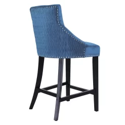 Annabelle Velvet Bar Stool - Navy -Furniture Sale Store 13223768 1204927306625088