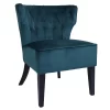 Sadie Velvet Accent Chair - Aegean Blue