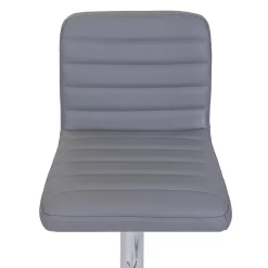 Chet Height Adjustable Faux Leather Bar Stool - Grey -Furniture Sale Store 13223770 1594927306629762