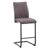 Skelby Faux Leather Bar Stool - Elephant Grey