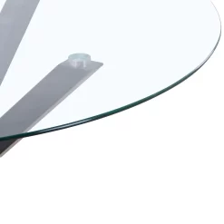 Ludlow Round Glass Dining Table - Charcoal -Furniture Sale Store 13244362 7104947243538518