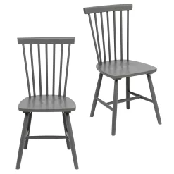 The Spindle Chair - Set Of 2 - Charcoal