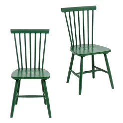 The Spindle Chair - Set Of 2 - Forest Green